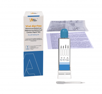 Omgangssyge Kombotest 4-i-1 (Norovirus, Rotavirus, Adenovirus, Astrovirus) Hjemmetest