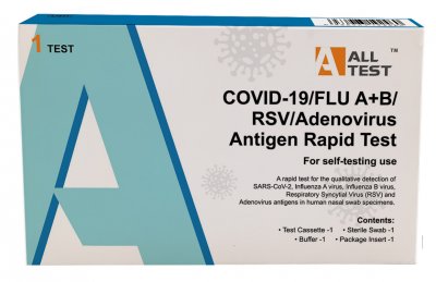 COVID-19 / Influenza A+B / RSV / Adenovirus Kombotest 5-i-1 Hjemmetest