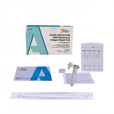COVID-19 / Influenza A+B / RSV / Adenovirus Kombotest 5-i-1 Hjemmetest