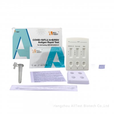 COVID-19 / Influenza A+B / RSV Kombotest (4-i-1) Hjemmetest